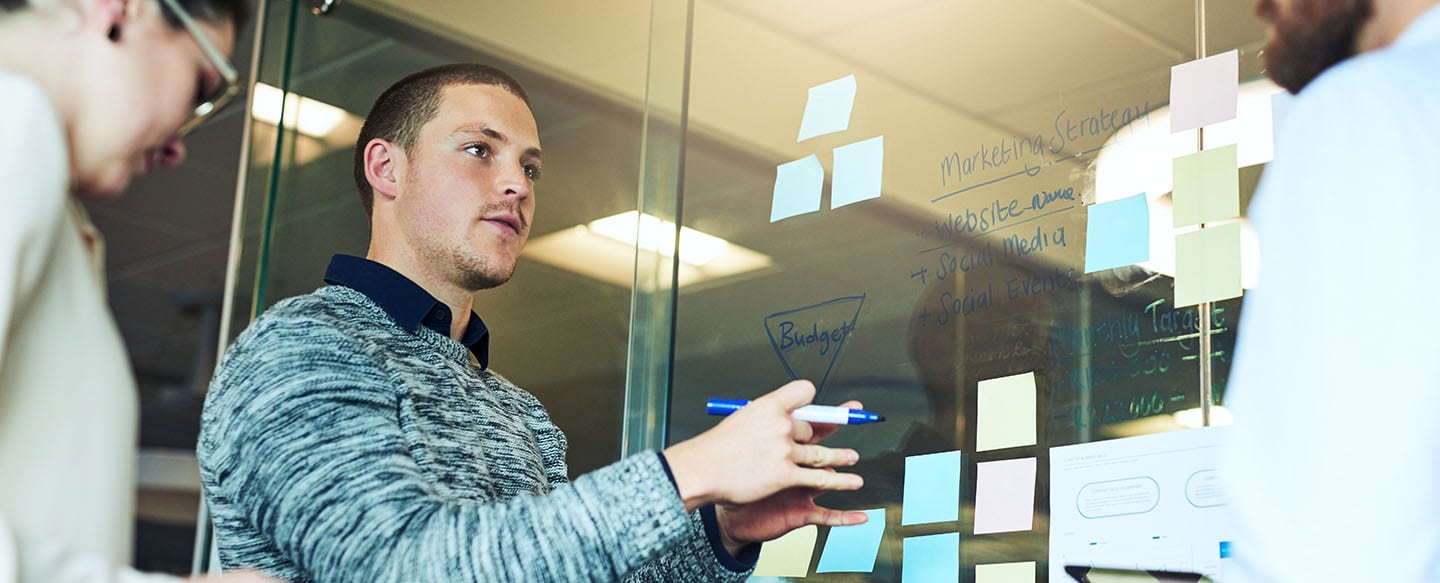 Man at a whiteboard