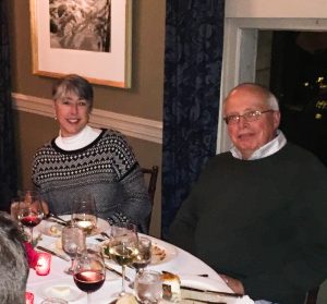 Ann Lentz with Gary Pratt at a dinner